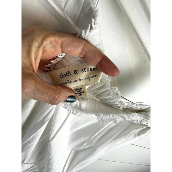 Pre-Loved Anthropologie Cloth & Stone Raw Edge Jumper sz SML - Picture 4 of 7